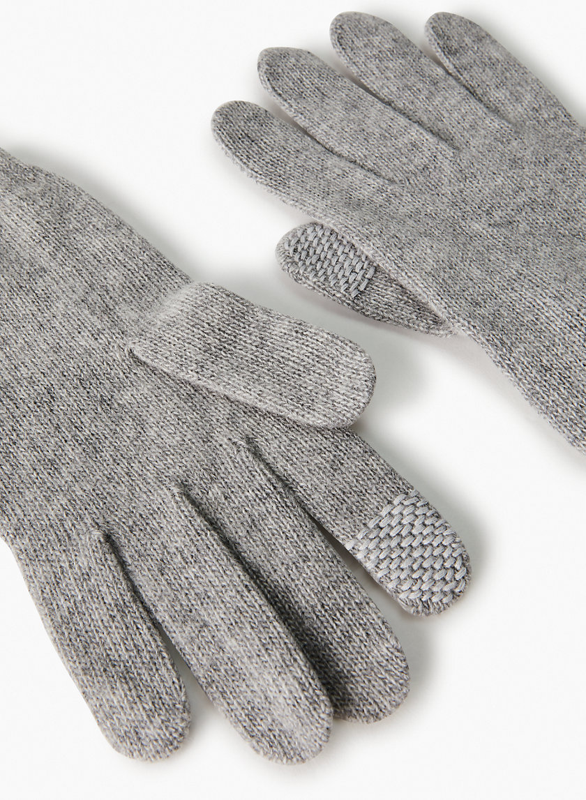 Babaton Cashmere Tech Gloves in Heather Medium Grey