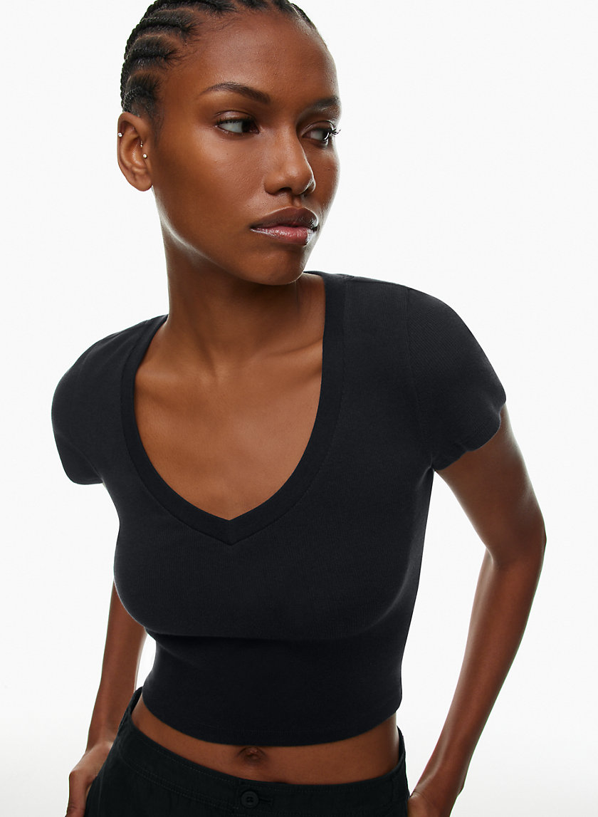 Tna HOMESTRETCH™ V-NECK WAIST T-SHIRT | Aritzia INTL