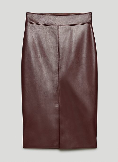 PEGU SKIRT - Vegan Leather pencil midi skirt