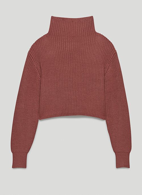 MONTPELLIER MERINO WOOL WAIST TURTLENECK - Merino wool turtleneck sweater