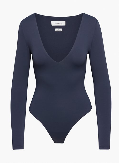 CONTOUR V-NECK LONGSLEEVE BODYSUIT - Longsleeve V-neck bodysuit