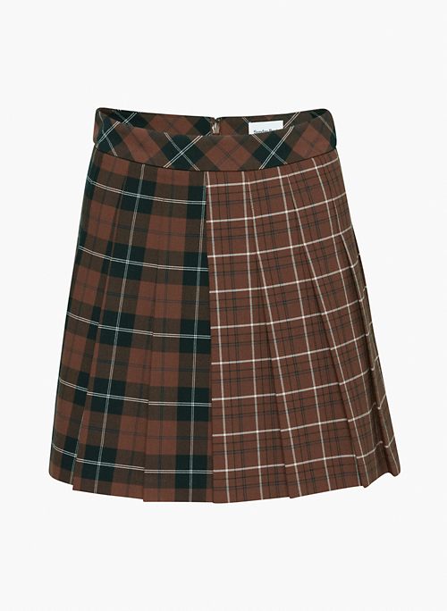 OLIVE MICRO PLEATED SKIRT - Pleated high-rise mini skirt