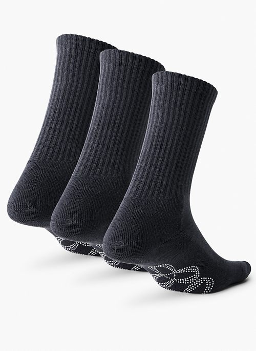 BASE GRIP CREW SOCK 3-PACK - Non-slip crew socks, 3-pack