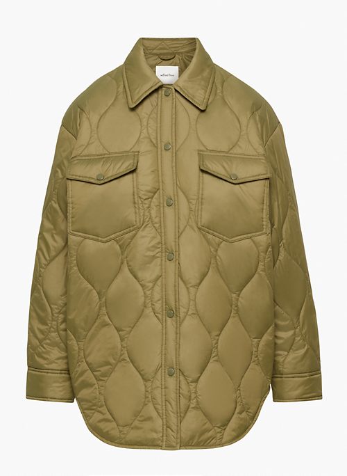 THE GANNA™ INSULATED SHIRT JACKET - Quilted vegan down shacket