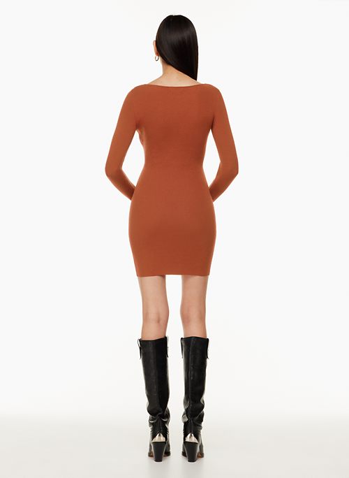 Wilfred Free CUT-OUT KNIT LONGSLEEVE MINI DRESS | Aritzia INTL