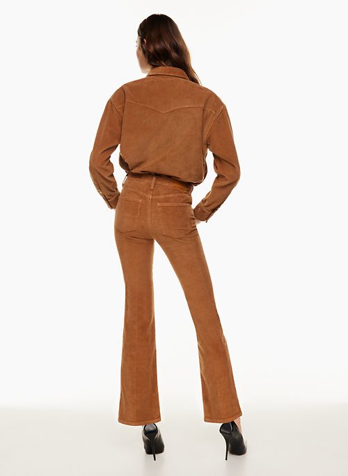 THE BETTIE HIGH RISE FLARE 30L - High-rise flared corduroy pants