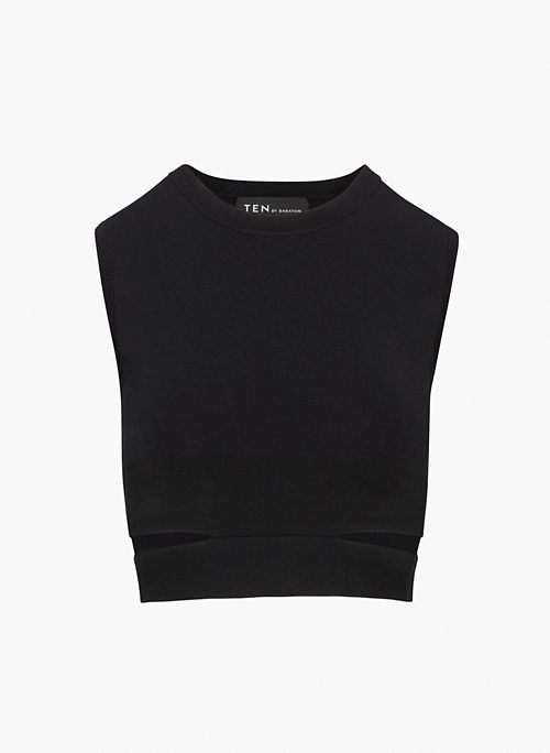 RETROSPECT SLEEVELESS SWEATER - Cropped cut-out sleeveless sweater