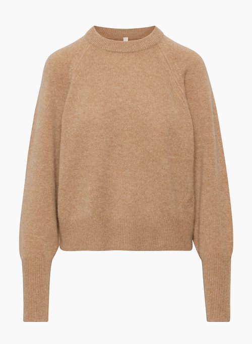 LUXE CASHMERE CREW SWEATER - Relaxed crewneck cashmere sweater
