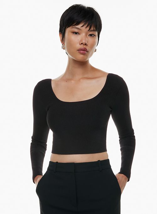 Babaton SCULPT KNIT SQUARENECK TOP | Aritzia US