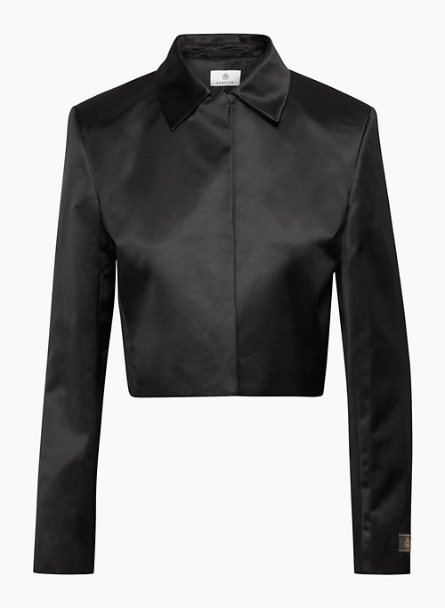 VECTOR JACKET - Satin button-up jacket with a classic fit