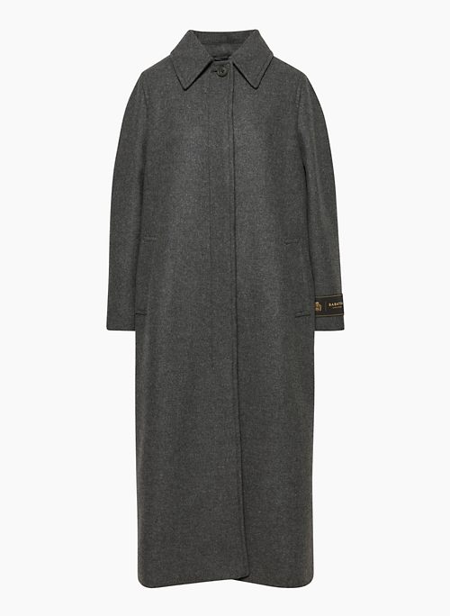 MACK COAT - Single-breasted relaxed long wool coat