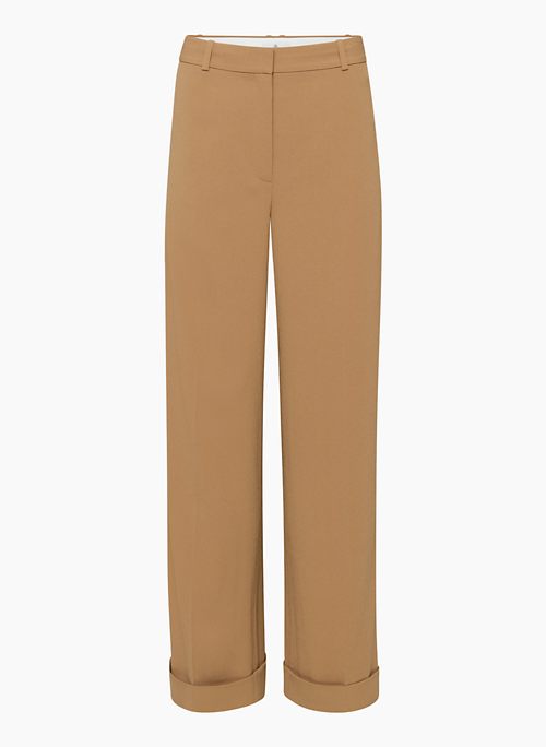 INFINITY PANT - High-waisted cuffed crepe trousers