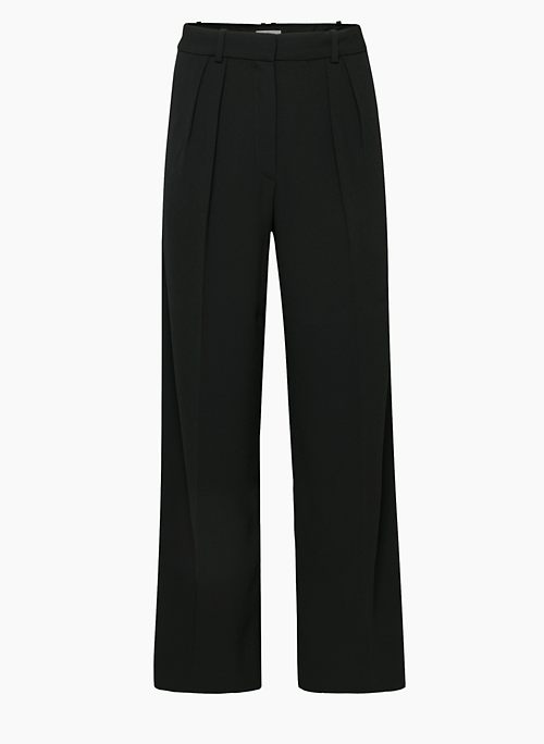 FOUNDER PANT - Relaxed high-waisted crepe pleated pants