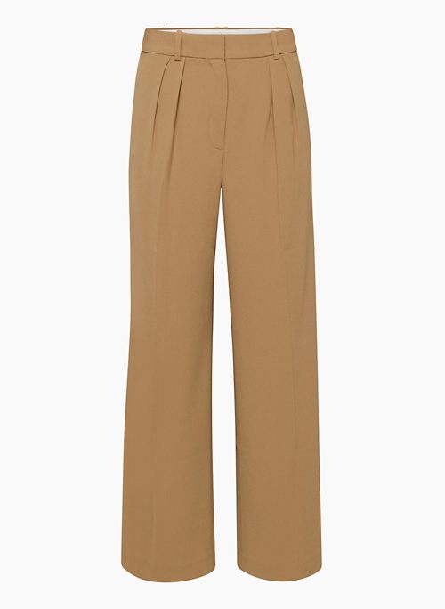 FOUNDER PANT - Relaxed high-waisted crepe pleated pants