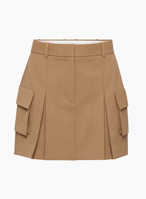CAMEO CARGO SKIRT - Wool twill cargo mini skirt