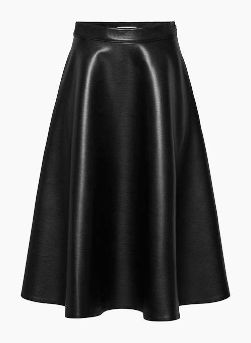 FUTURISM SKIRT - Vegan Leather A-line midi skirt