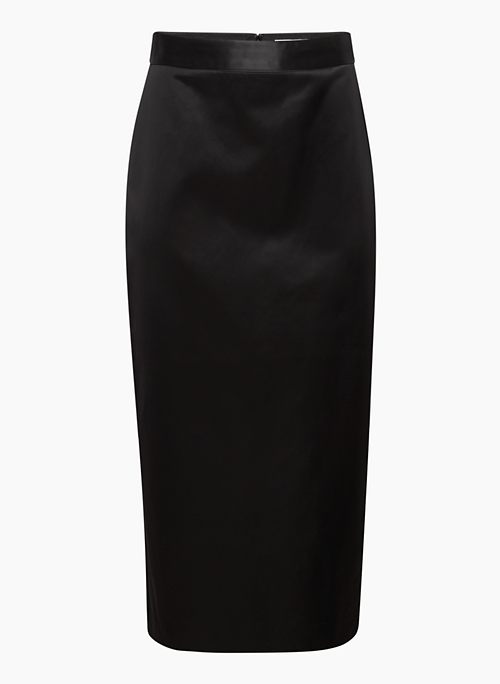 TRINITY SKIRT - Satin pencil maxi skirt
