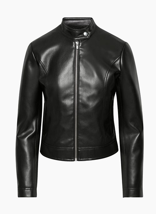 LOURDES JACKET - Slim-fit Vegan Leather moto jacket