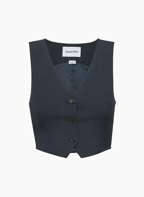 SYLVIE VEST - Slim-fit suit vest made with recycled materials
