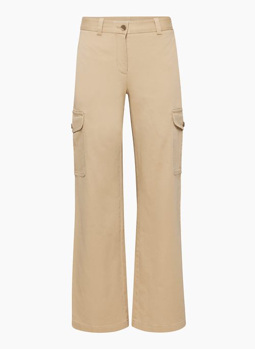 FITZ CARGO PANT - Twill mid-rise wide-leg cargo pants
