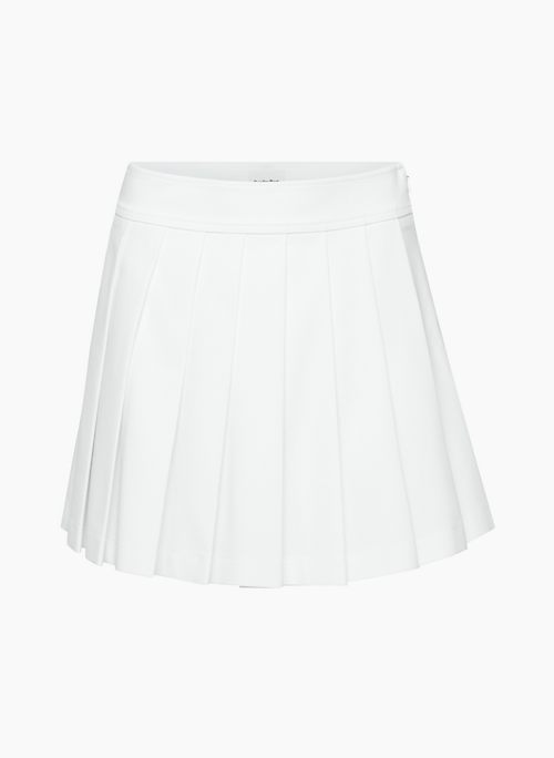 OLYMPIA PLEATED SKIRT - Mid-rise twill pleated mini skirt