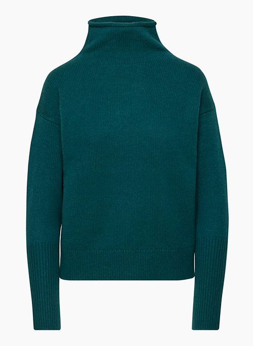 LUXE CASHMERE CYPRIE SWEATER - Cashmere mockneck sweater