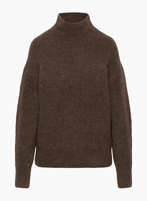 NESTLED SWEATER - Extra-fine merino wool mockneck sweater