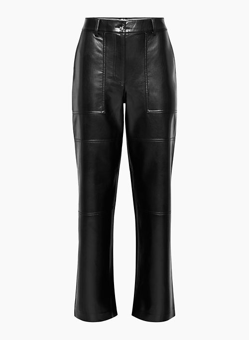 VANGUARD PANT - Vegan Leather high-rise utility pants