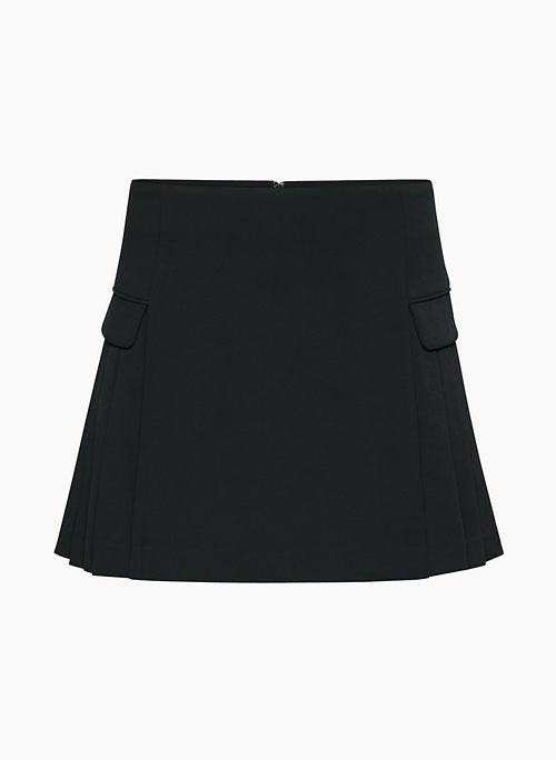 MINETTA SKIRT - Mid-rise pleated crepe micro skirt