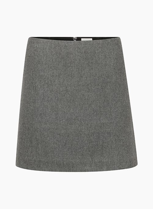 CLASSIC MINI SKIRT - Wool-cashmere A-line mini skirt