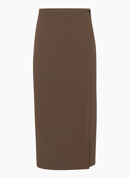 UNION SKIRT - Tailored crepe wrap maxi skirt