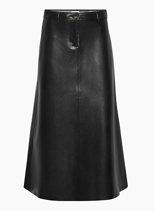 BELLFLOWER SKIRT - Vegan Leather A-line maxi skirt