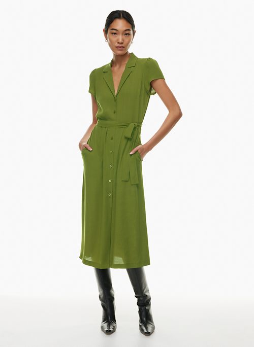 Green Shirt Dress