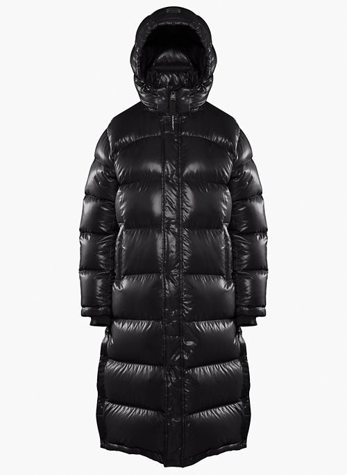 THE SUPER PUFF™ LONG - Long goose down puffer jacket made with Hi-Gloss fabric from France
