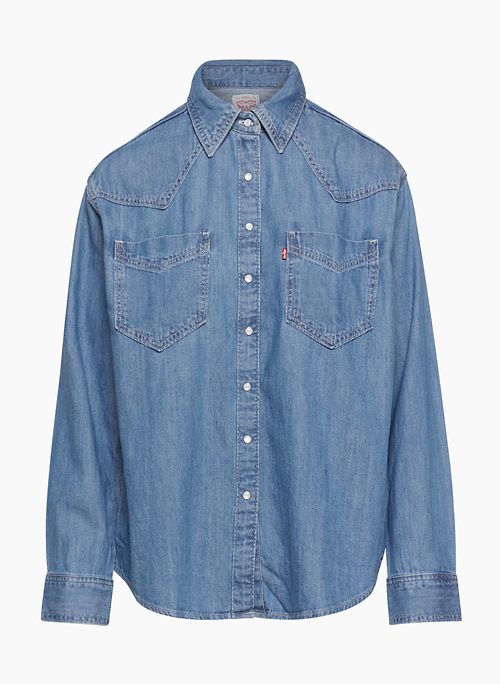 DONOVAN WESTERN SHIRT - Oversized denim button-up shirt