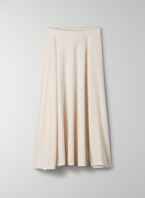 BEACH SKIRT - High-waisted midi skirt with slit