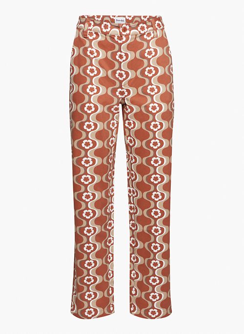 JADEN PANT - High-waisted printed chino pants
