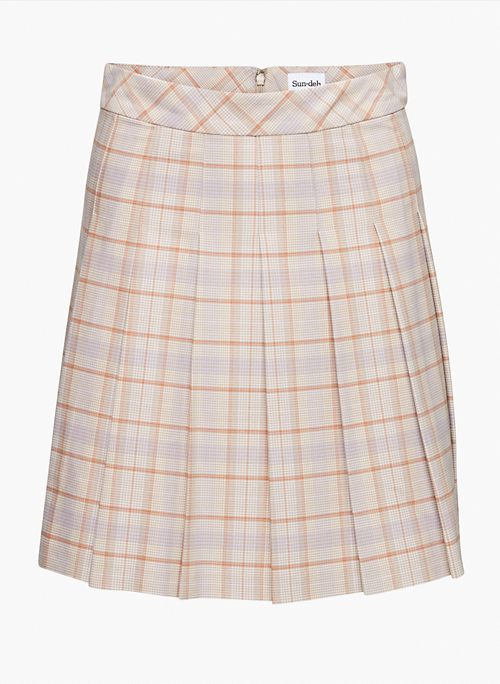 OLIVE MINI PLEATED SKIRT - Pleated mini skirt