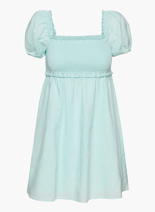 HADLEY DRESS - Babydoll mini dress with puff sleeves