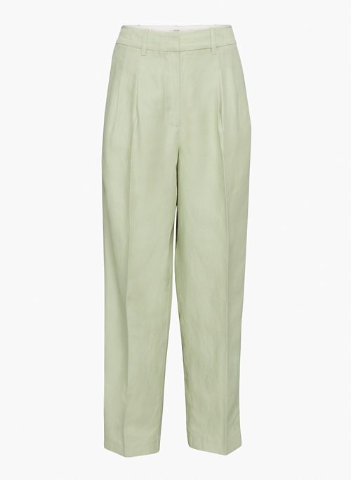 CARROT LINEN PANT - High-waisted linen carrot pants