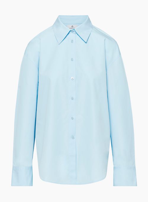 ESSENTIAL POPLIN RELAXED SHIRT - Cotton poplin button-up shirt