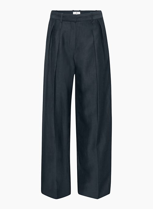 REVUE LINEN PANT - Mid-rise pleated pants