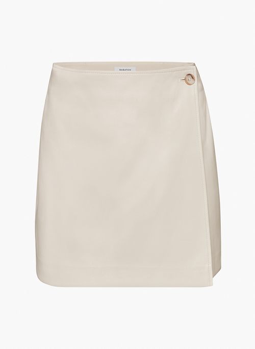 MADDEN SKIRT - Vegan Leather mini wrap skirt