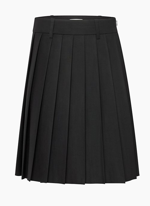 PEDESTAL SKIRT - Mid-rise pleated midi skirt