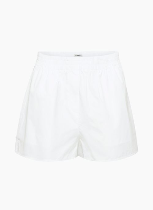 DEAKINS POPLIN MINI SHORT - High-waisted boxer-style shorts