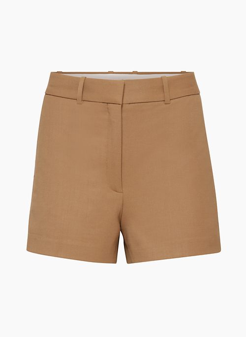 AGENCY MINI SHORT - Wool twill high-waisted shorts