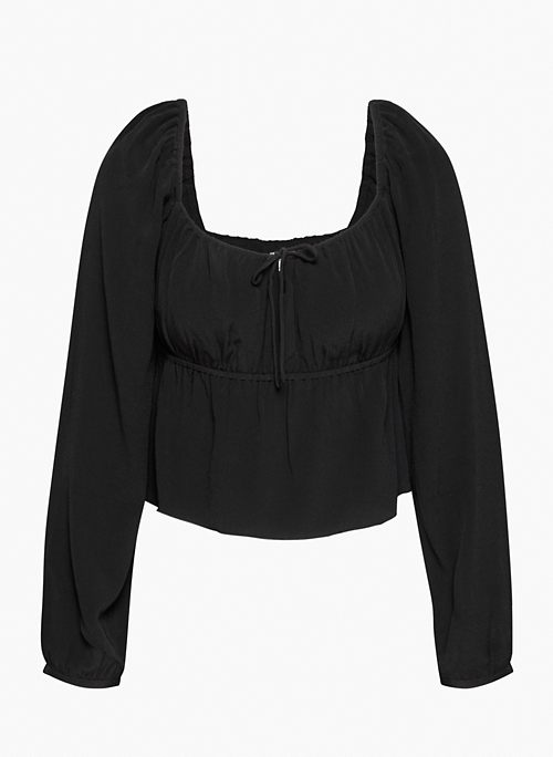 HAYDI BLOUSE - Long-sleeve babydoll blouse