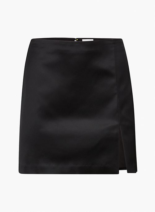 TATIANA SATIN SKIRT - High-waisted satin mini skirt