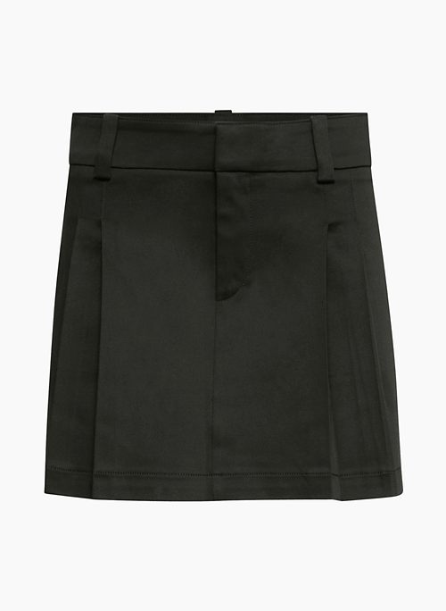RIDER SKIRT - Cotton sateen pleated micro skirt