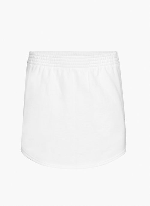TERRY FLEECE MINI SKIRT - Mid-rise fleece mini skirt